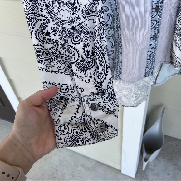 Free People•Paisley Printed Button Town Tunic - Picture 5 of 9